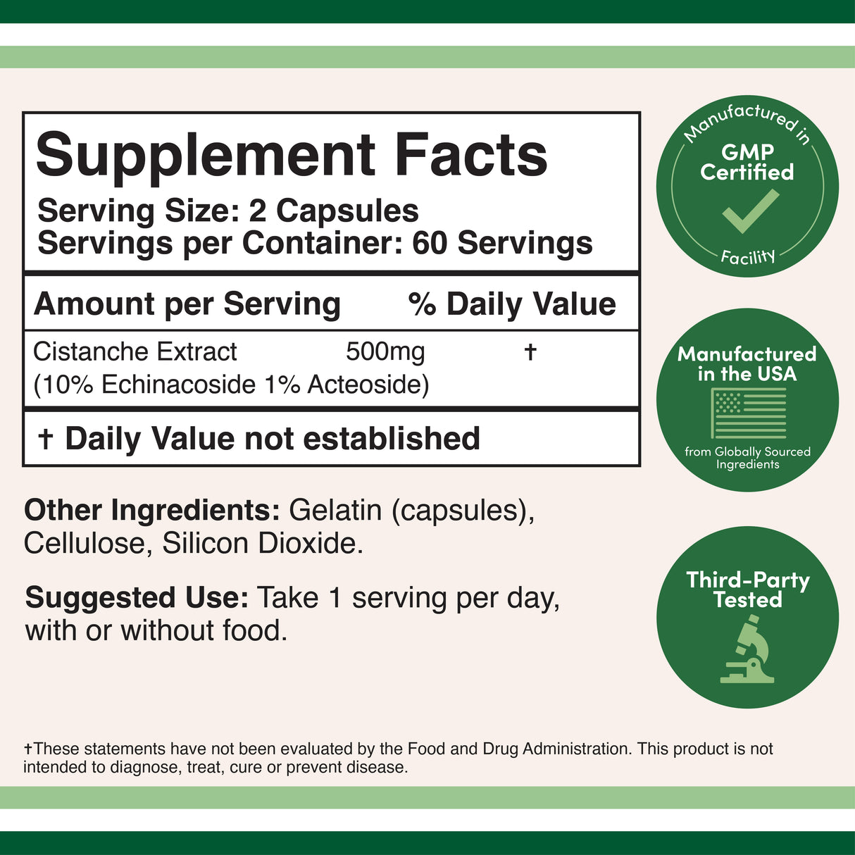 Cistanche Extract Supplement